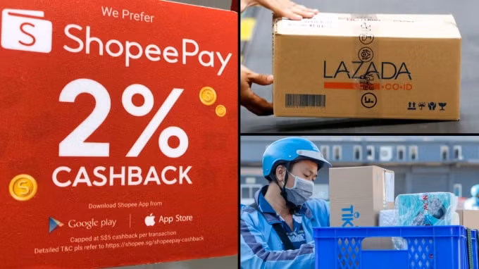 Shopee hiện là trang thương mại điện tử được truy cập nhiều nhất tại Việt Nam, tiếp theo là Thế giới di động, Tiki và Lazada của Alibaba. Ảnh: Kentaro Iwamoto, Reuters.