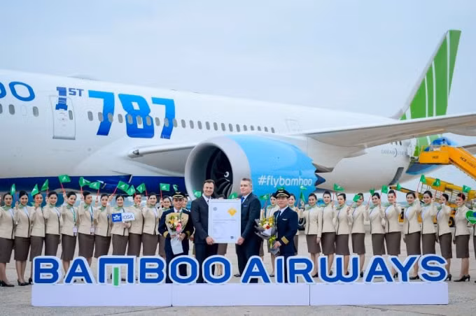 Bamboo Airways chính thức nhận Chứng nhận Đánh giá An toàn Khai thác trong chiều 3/1 tại cảng Hàng không quốc tế Nội Bài.