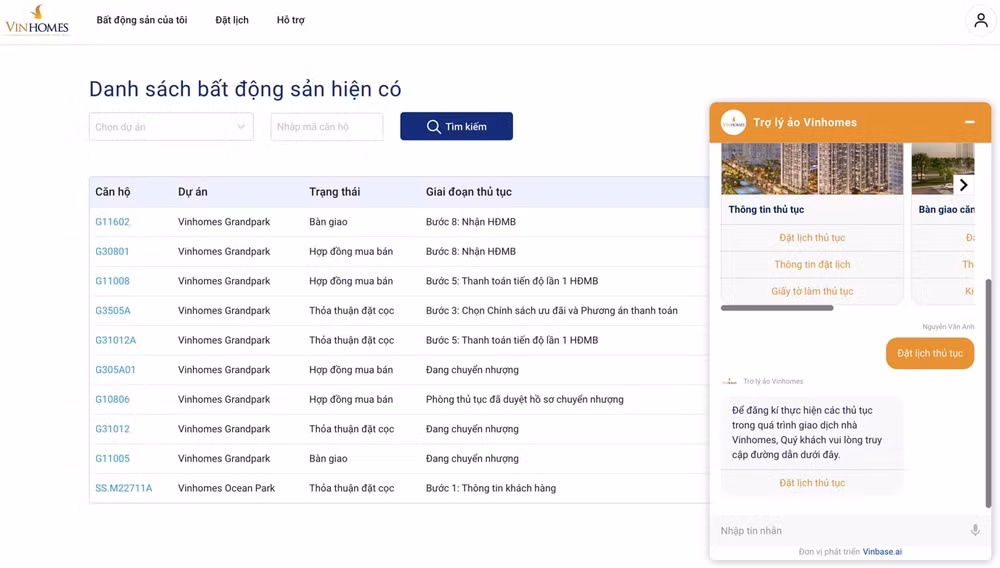 ra mat tro ly ao tren ung dung vinhomes resident va website vinhomes online hinh 3