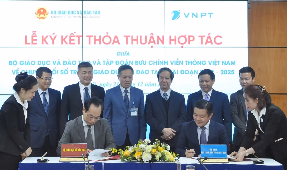 bo gddt va tap doan vnpt ky ket thoa thuan hop tac ve chuyen doi so trong nganh giao duc hinh 1