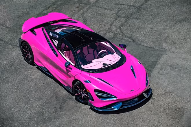 cung ngam sieu xe mclaren 765lt mau hong canh sen doc nhat the gioi hinh 1