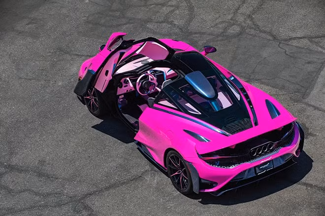 cung ngam sieu xe mclaren 765lt mau hong canh sen doc nhat the gioi hinh 3