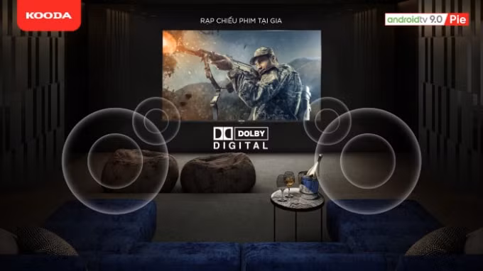 Hệ thống âm thanh vòm Dolby Digital cũng được tối ưu hóa với tổng công suất 16W