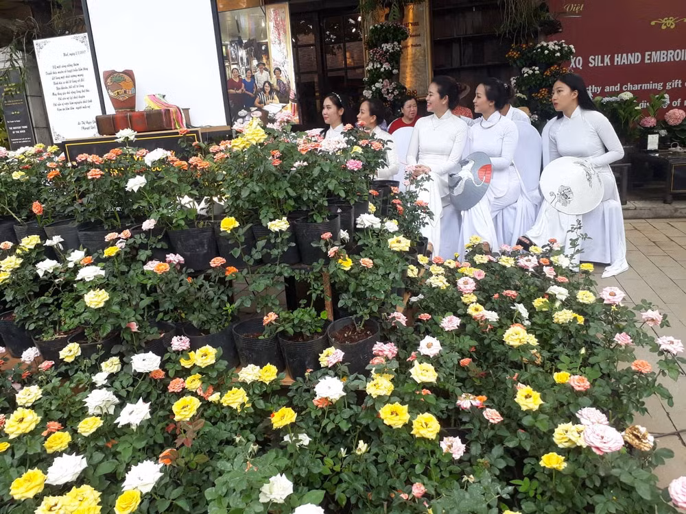 Nét đẹp của người con gái xứ Huế tại festival nghề truyền thống Huế 2019. Ảnh: Cái Văn Long