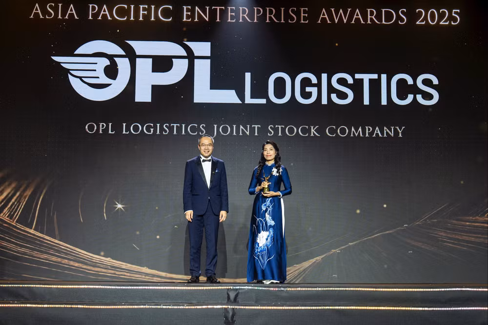 OPL Logistics được vinh danh tại Giải thưởng Doanh nghiệp Châu Á 2025 hạng mục Doanh nghiệp Tăng trưởng nhanh trong lĩnh vực Vận tải & Logistics(1)