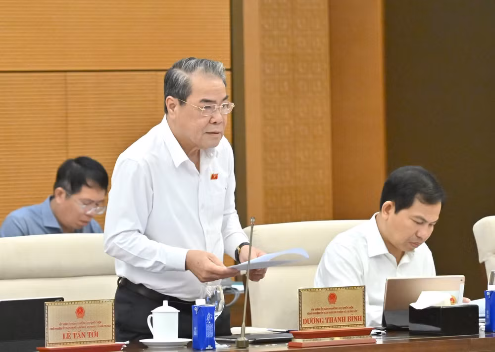 Chủ nhiệm Ủy ban Dân nguyện và Giám sát Dương Thanh Bình phát biểu