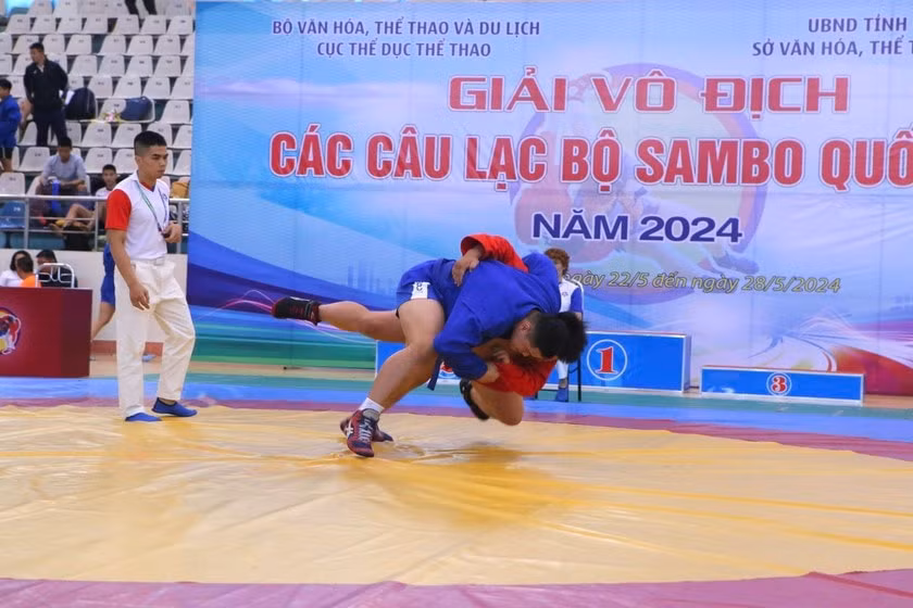 150 van dong vien tham gia giai vo dich cac cau lac bo sambo quoc gia nam 2024 hinh 1