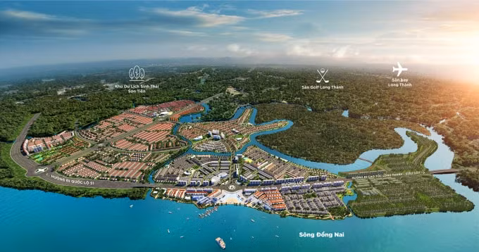 Khu đô thị sinh thái thông minh Aqua City với quy mô gần 1000 ha sở hữu lợi thế vàng về không gian sống sinh thái, ba mặt giáp sông cùng chuỗi tiện ích nội khu đẳng cấp.