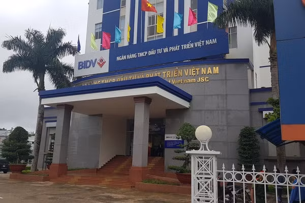 Ngân hàng BIDV chi nhánh Gia Lai nơi Lê Thị Thương làm việc. Ảnh: internet.