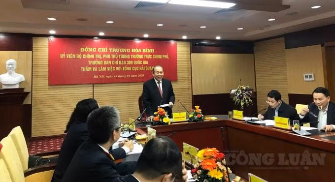 Phó Thủ tướng Thường trực Chính phủ Trương Hòa Bình - Trưởng Ban Chỉ đạo 389 quốc gia phát biểu chỉ đạo tại Hội nghị