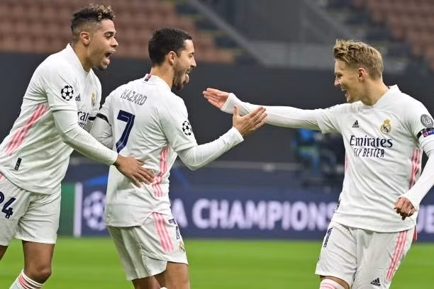 Hazard có bàn thắng mở điểm cho Real Madrid từ chấm 11m. Ảnh: thethao247.vn