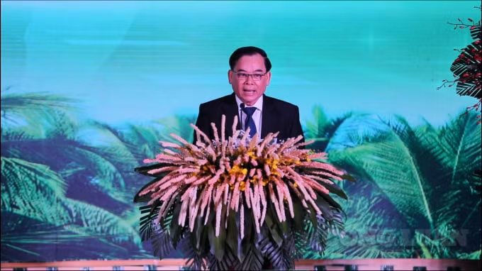Chủ tịch UBND tỉnh Bến Tre Trần Ngọc Tam phát biểu tại Techfest Mekong 2020