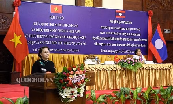 Chủ tịch Quốc hội Nguyễn Thị Kim Ngân phát biểu tại Hội thảo. Ảnh: quochoi.vn