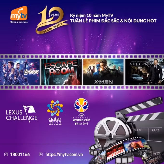 Tuần lễ phim đặc sắc, món quà tri ân khán giả nhân kỷ niệm sinh nhật 10 năm của MyTV.