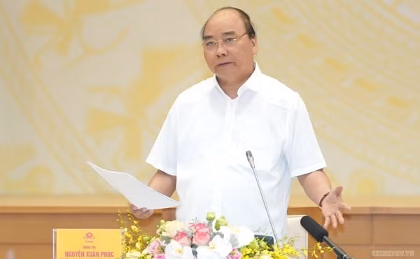 Thủ tướng Nguyễn Xuân Phúc phát biểu tại Hội nghị. Ảnh: VGP