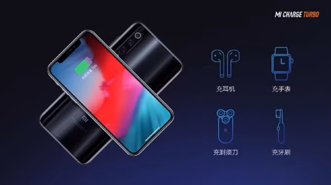 Tính năng sạc ngược không dây trên Mi 9 Pro 5G có thể sạc cho các thiết bị khác