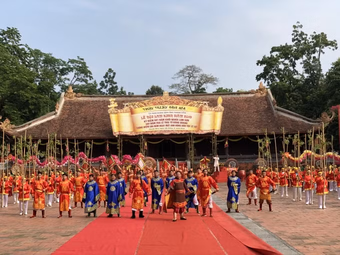 Các hình ảnh tái hiện tại Lễ hội Lam Kinh 2019.
