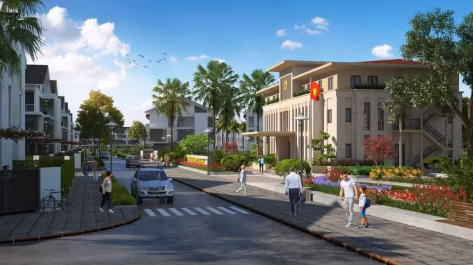 Không gian sống văn minh tại An Vượng Villa.