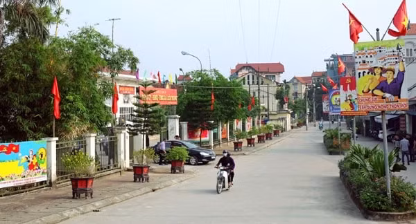 Một góc xã nông thôn mới Liên Trung, huyện Đan Phượng, TP Hà Nội. Ảnh: HNM