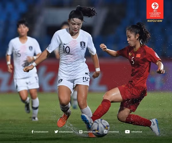 U16 nữ Việt Nam xứng đáng với những lời ngợi khen. Ảnh: AFC