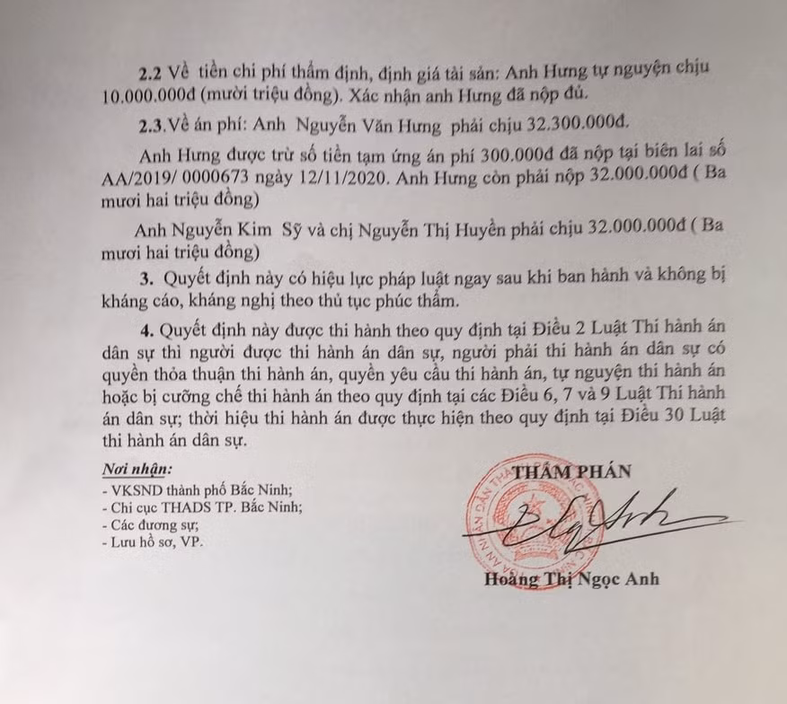 chi cuc thi hanh an dan su tp bac ninh ra van ban trai quy dinh phap luat hinh 2