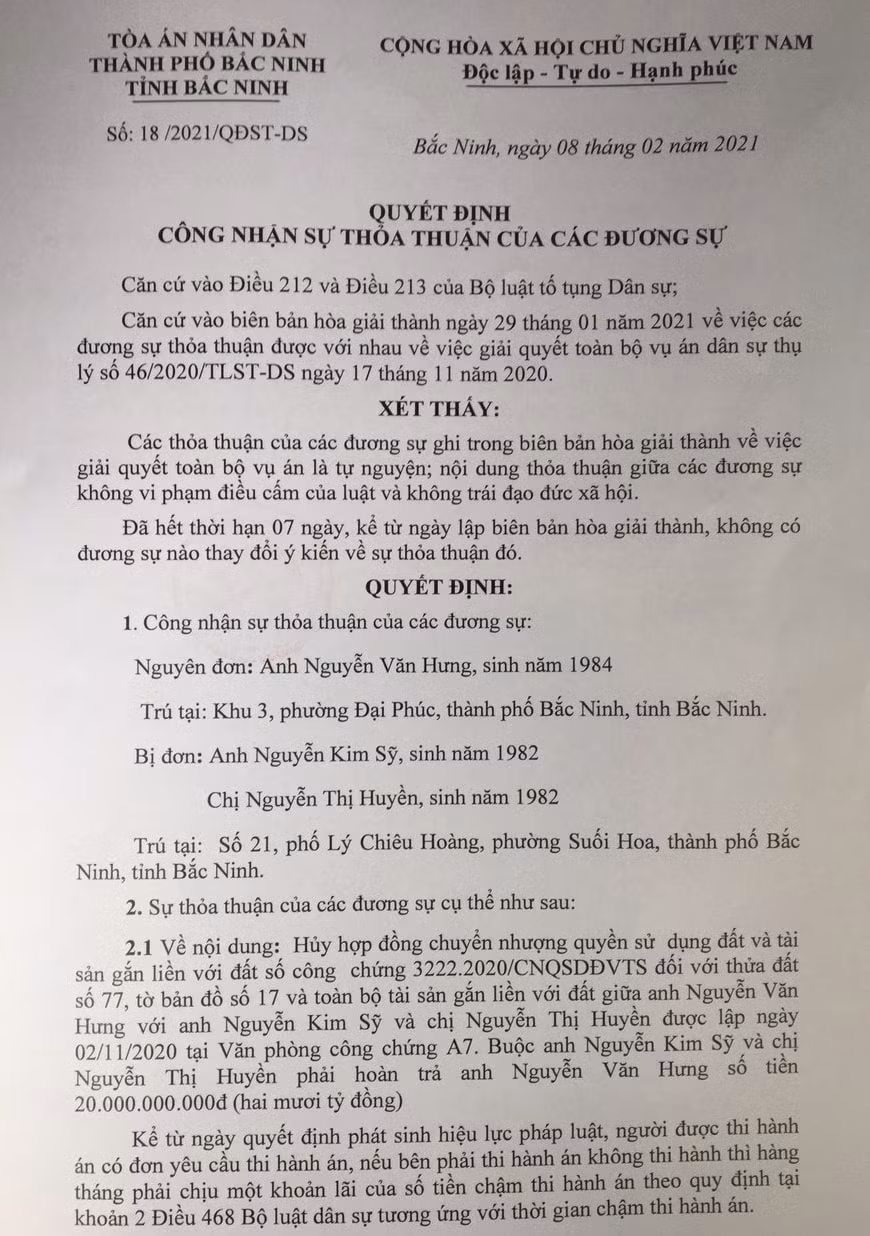 chi cuc thi hanh an dan su tp bac ninh ra van ban trai quy dinh phap luat hinh 1