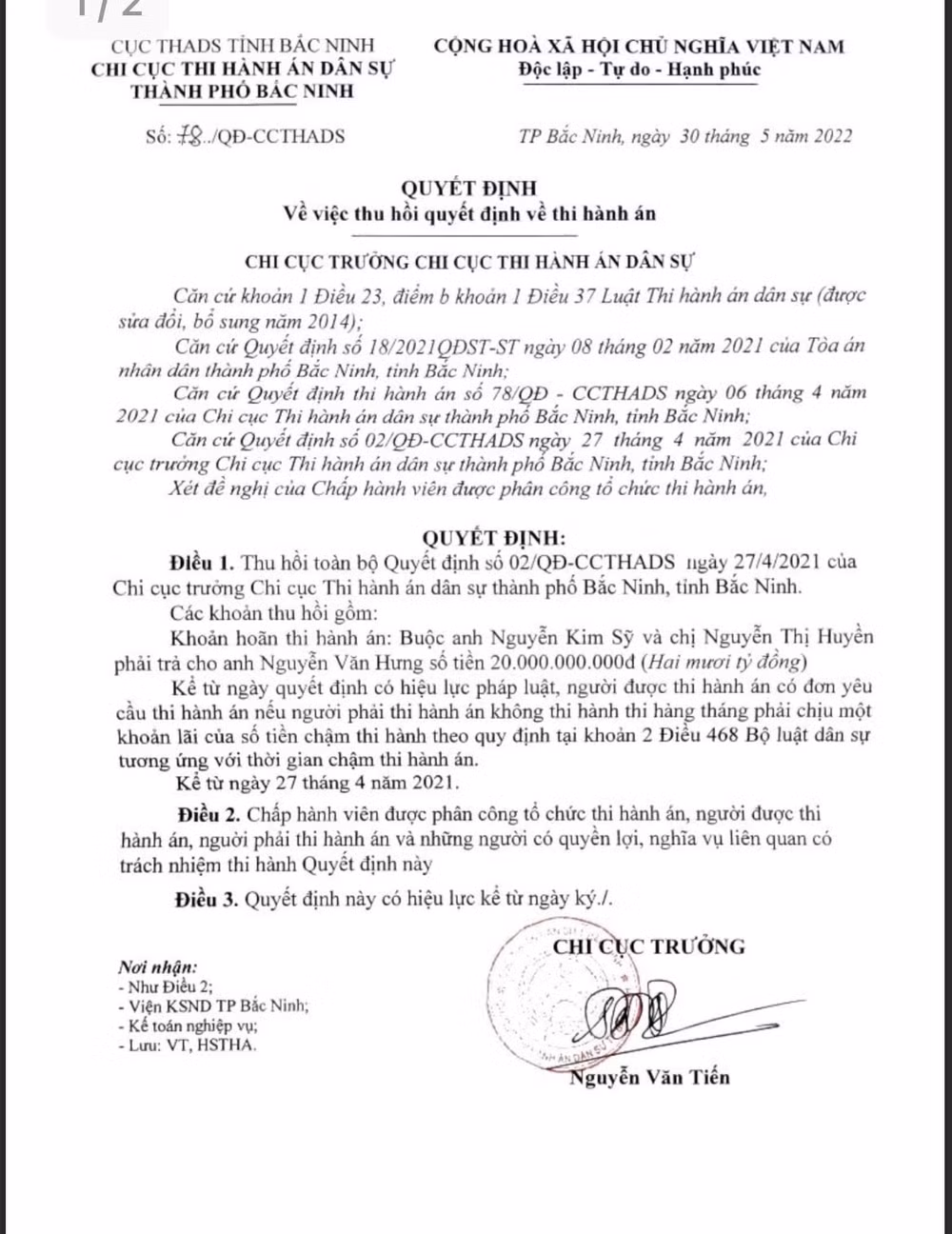 bac ninh thu hoi van ban ban hanh trai quy dinh phap luat hinh 1