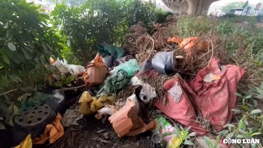 dai phan cach duong vanh dai 3 ha noi bi bien thanh bai do rac hinh 9