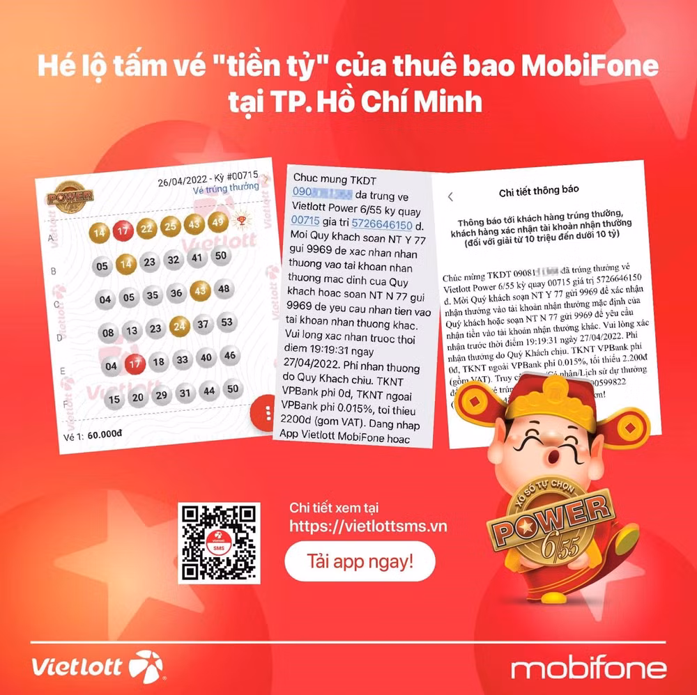 chu thue bao mobifone trung jackpot 57 ty dong tren vietlott sms hinh 1
