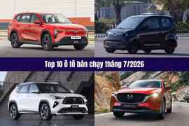 Top 10 ô tô bán chạy nhất tháng 7/2026: VinFast tiếp tục nắm giữ 6 vị trí