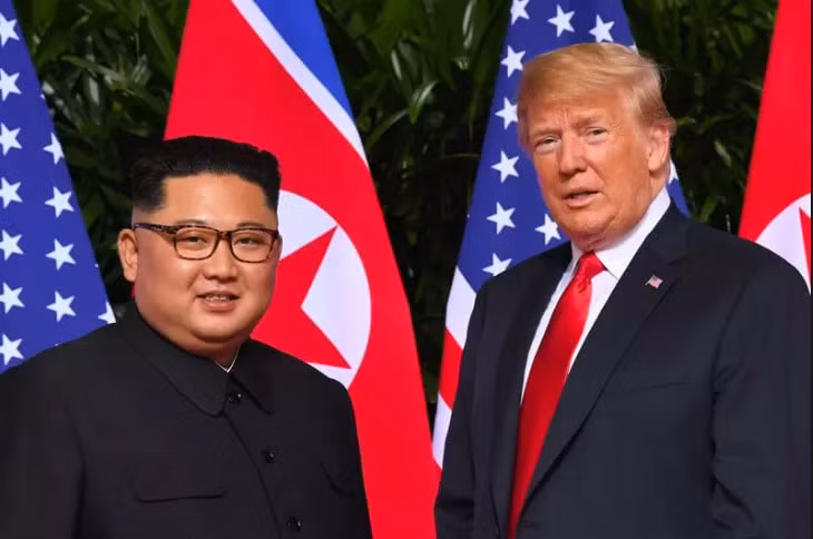 Chủ tịch Triều Tiên Kim Jong-un và Tổng thống Mỹ Donald Trump. Ảnh Internet