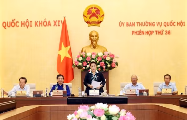 Phiên họp thứ 36 của Ủy ban Thường vụ Quốc hội. Ảnh: TL