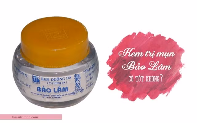 Kem Bảo Lâm trị mụn quảng cáo trên thị trường. Ảnh: Internet