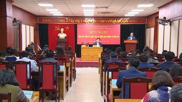Hội nghị tổng kết công tác năm 2020 và triển khai phương nhiệm vụ năm 2021 của Báo điện tử Đảng Cộng sản Việt Nam. Ảnh: K.Sơn.
