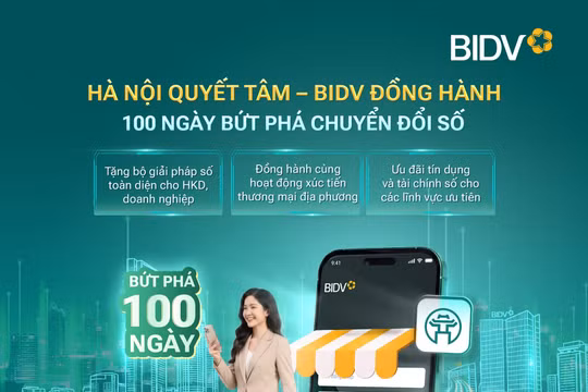 “100 ngày chuyển đổi số” tại Thủ đô: BIDV và những giải pháp trợ lực công nghệ, tài chính
