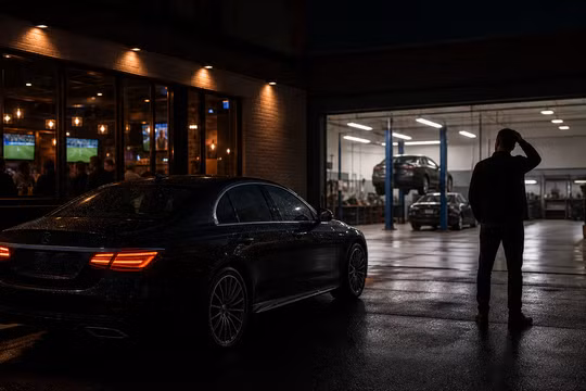 Thợ sửa Mercedes bị phạt vì lái xe khách tới quán bar