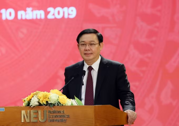 GS.TS Vương Đình Huệ, Phó Thủ tướng Chính phủ Vương Đình Huệ phát biểu tại Hội thảo. Ảnh: VGP