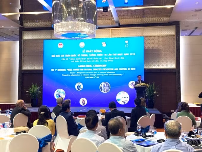 Lễ Phát động Giải báo chí toàn quốc về phòng chống thiên tai lần thứ nhất năm 2019. Ảnh:cpv.org