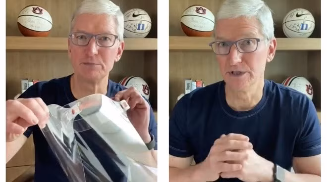 Theo Tim Cook, mặt nạ này có thể điều chỉnh độ rộng và nhận được những phản hồi tích cực từ các bác sĩ