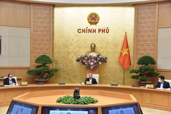 Thủ tướng Nguyễn Xuân Phúc chủ trì phiên họp. Ảnh: VGP