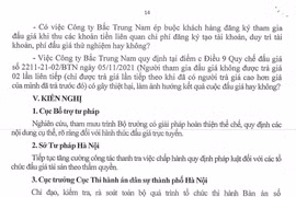 Phát hiện nhiều sai phạm, Bộ Tư pháp chuyển hồ sơ Công ty đấu giá Bắc Trung Nam sang cơ quan điều tra