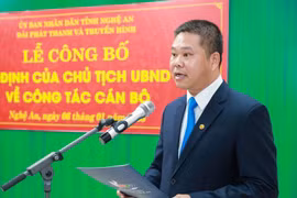 Ông Nguyễn Trung Thảo giữ chức Phó Giám đốc Đài Phát thanh và Truyền hình Nghệ An