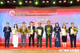 Hà Nội trao giải cho các tác phẩm báo chí xuất sắc về xây dựng Đảng và hệ thống chính trị