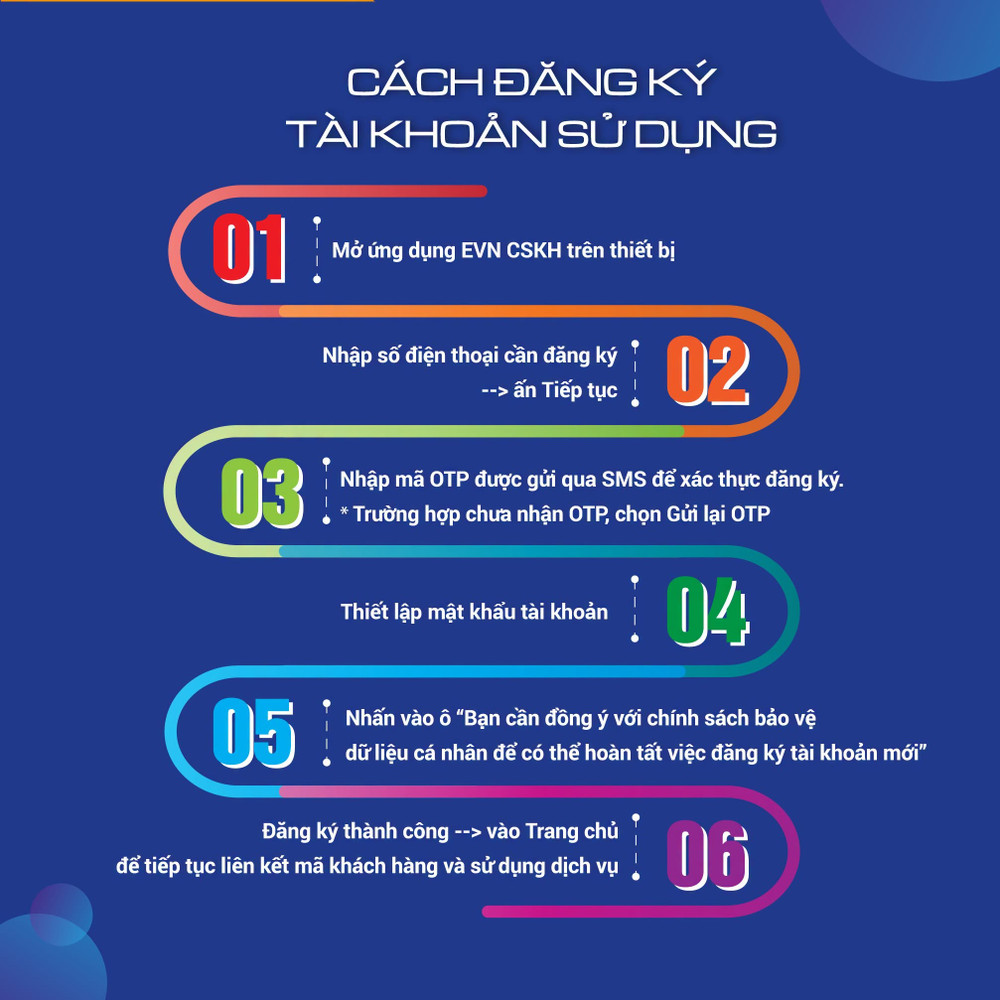Cách đăng ký tài khoản sử dụng của ứng dụng EVN CSKH
