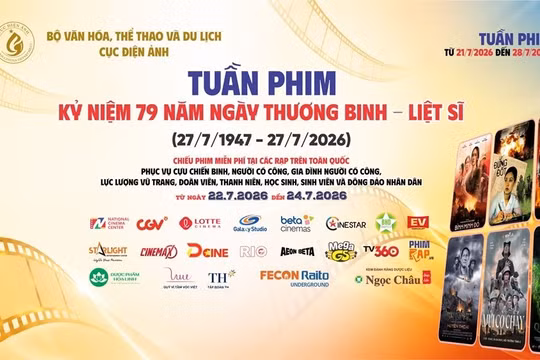 190 cụm rạp tham gia chiếu phim kỷ niệm Ngày Thương binh - Liệt sĩ