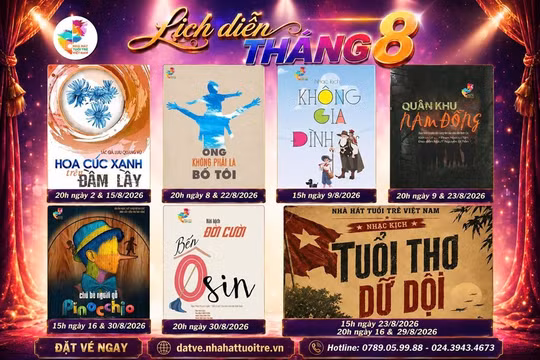 Nhà hát Tuổi trẻ ‘chiêu đãi’ khán giả bằng loạt vở diễn nhiều cảm xúc trong tháng 8/2026