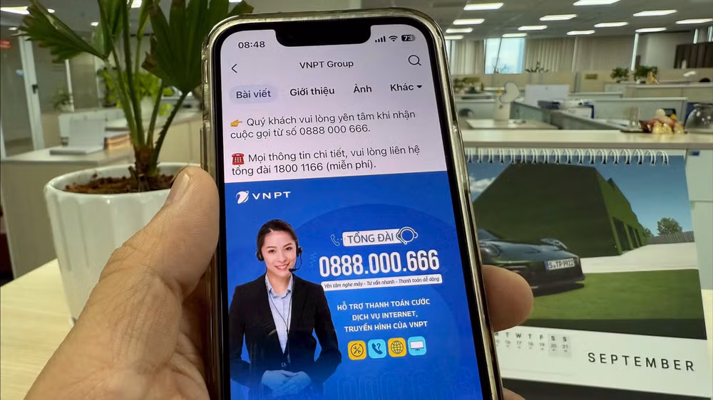 Đầu số 0888 000 666 VNPT gọi tới hỗ trợ dịch vụ Internet, truyền hình MyTV và điện thoại cố định