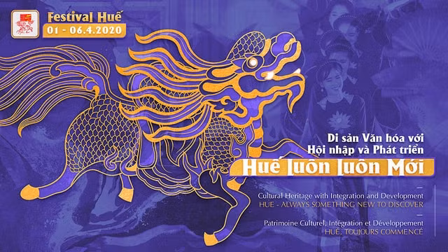 Hình ảnh long mã trên poster chính thức của Festival Huế 2020. Ảnh: BTC