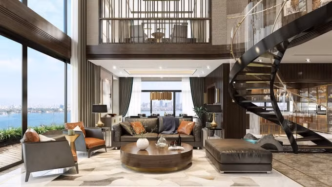 Căn hộ vip với không gian bao trọn Hồ Tây từ dự án.
