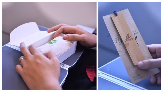 Chuyến bay Xanh – Fly Green thứ 2 của Hãng hạn chế sử dụng đồ nhựa dùng một lần